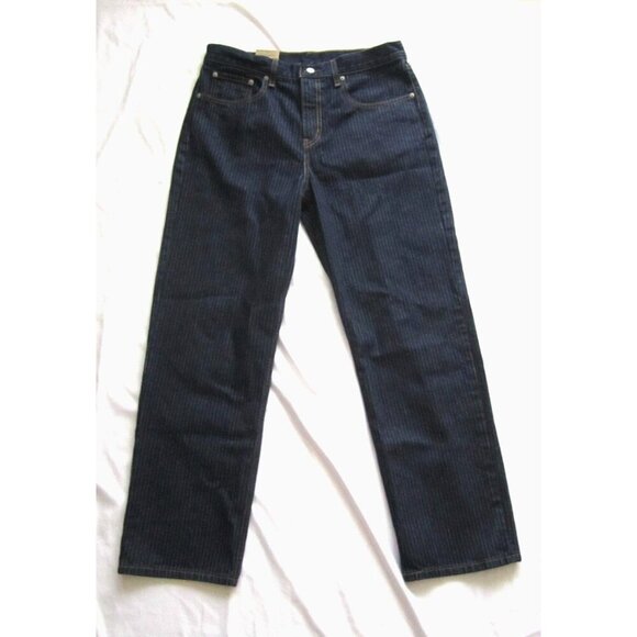 New W/ Tag Levis Low Pro Mid Rise Pin Stripe Denim Jeans Sz 30x30 (MP337) - Picture 1 of 7